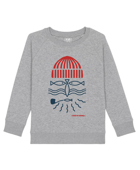 Sweat Enfant Pecheur Gris Chiné