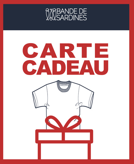 Carte cadeau T-shirt + livraison au prix du t-shirt seul