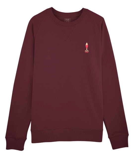 Sweat Homme "Sardine Fraise" Bordeau