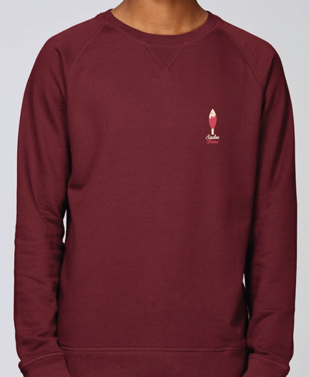 Sweat Homme "Sardine Fraise" Bordeau