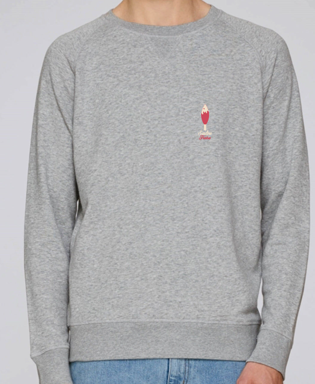 Sweat Homme "Sardine Fraise" Gris