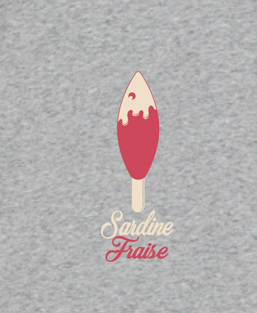 Sweat Homme "Sardine Fraise" Gris