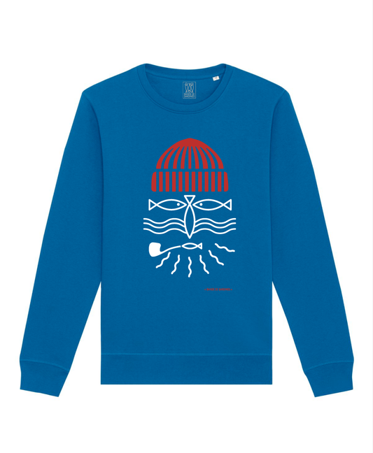 Sweat Mixte Bleu  "Pêcheur"