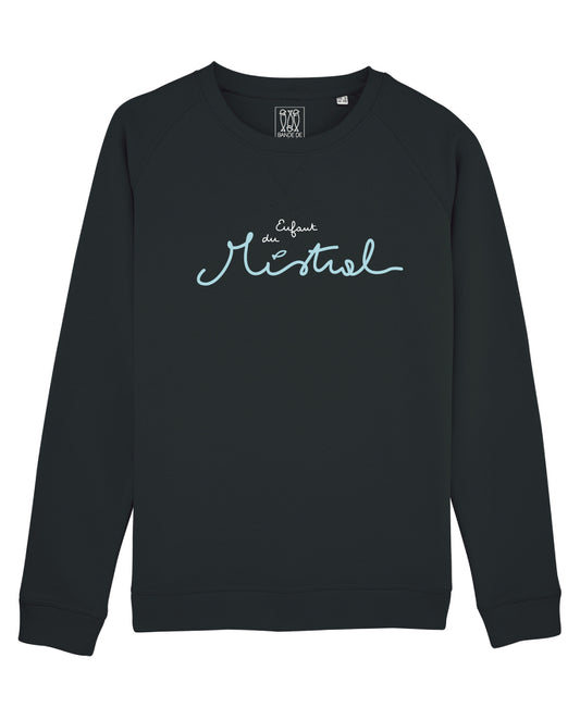 Sweat F Noir "Enfant du Mistral"