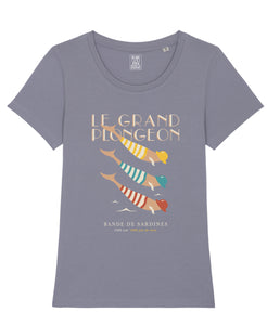 T-shirt Femme "Plongeon" Gris Opale